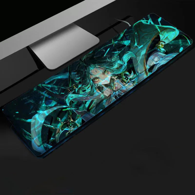 Anime Gaming Keyboard 104 Keys Mute USB Wired Backlit Gaming Keyboard Chocolate Keycap for Office Laptop PC Games