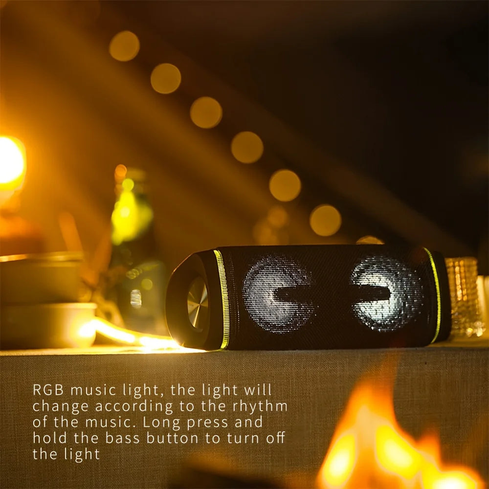 Portable Bluetooth Speaker, IP67 Waterproof Wireless Speaker with 40W Stereo Sound, Mini Speaker with Wireless Stereo Pairing