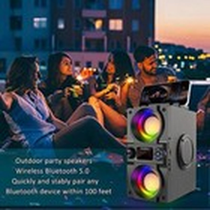 Bluetooth Speaker, 40W (60W Peak) Portable Wireless Speaker with Colorful