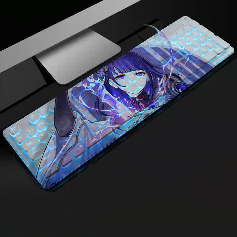Anime Gaming Keyboard 104 Keys Mute USB Wired Backlit Gaming Keyboard Chocolate Keycap for Office Laptop PC Games