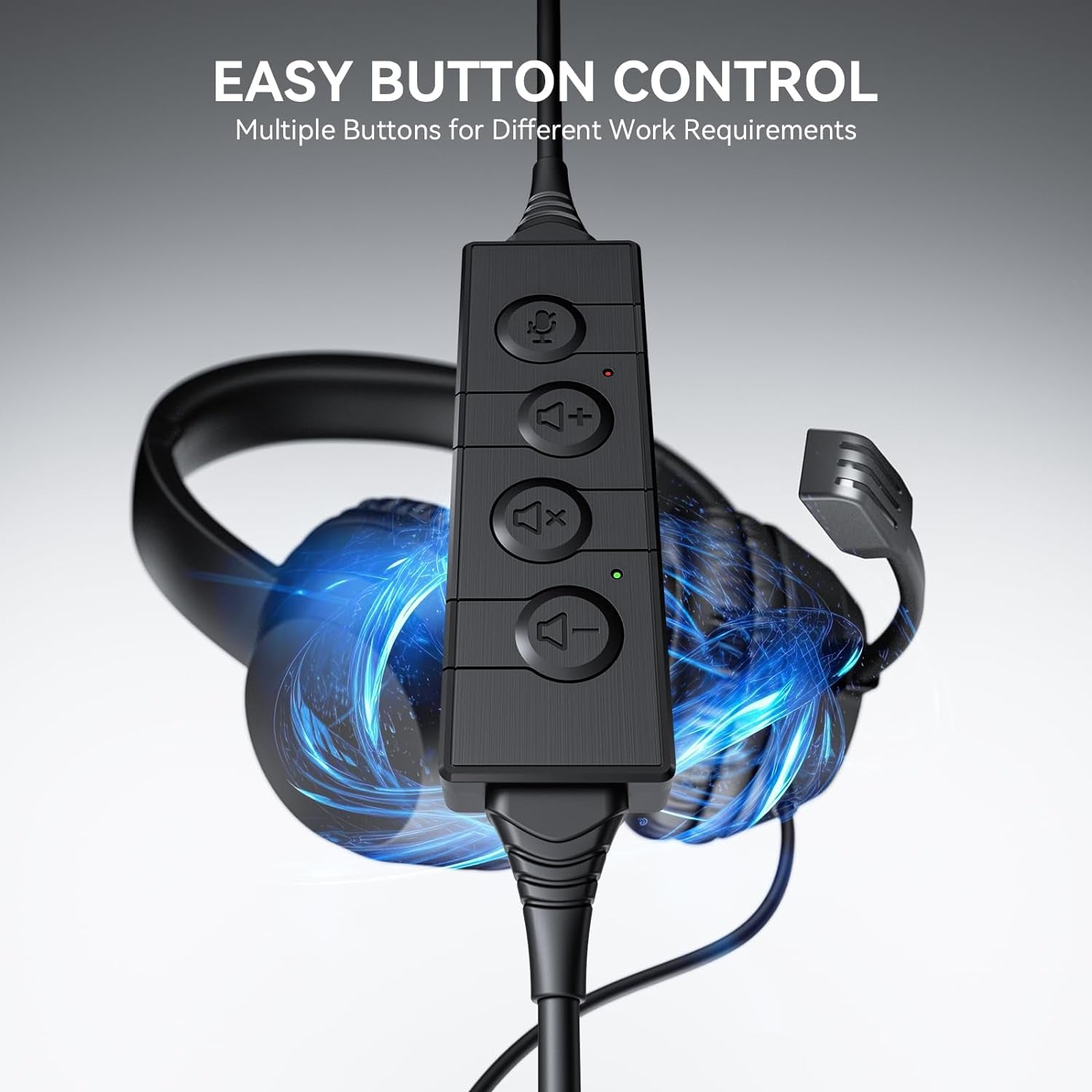 Headset with Mic, USB Headset with Microphone, Computer Headset with Noise Cance
