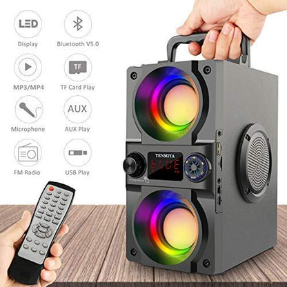 Bluetooth Speaker, 40W (60W Peak) Portable Wireless Speaker with Colorful
