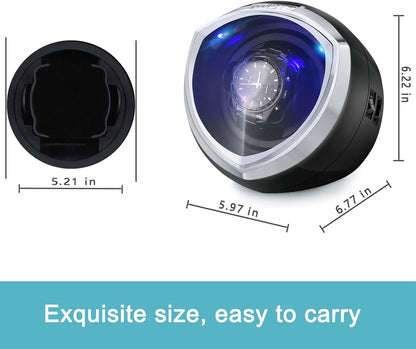 Single Automatic Watch Winder with Quiet Motor, 4 Rotation Mode Settings, Suitable for Men’S and Ladies Wrist Watch