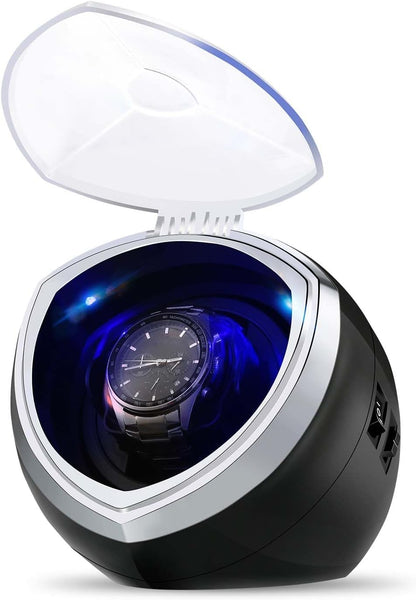 Single Automatic Watch Winder with Quiet Motor, 4 Rotation Mode Settings, Suitable for Men’S and Ladies Wrist Watch