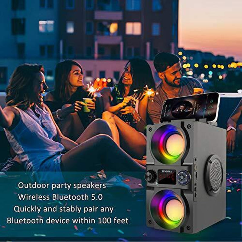 Bluetooth Speaker, 40W (60W Peak) Portable Wireless Speaker with Colorful