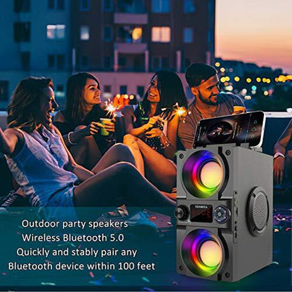 Bluetooth Speaker, 40W (60W Peak) Portable Wireless Speaker with Colorful