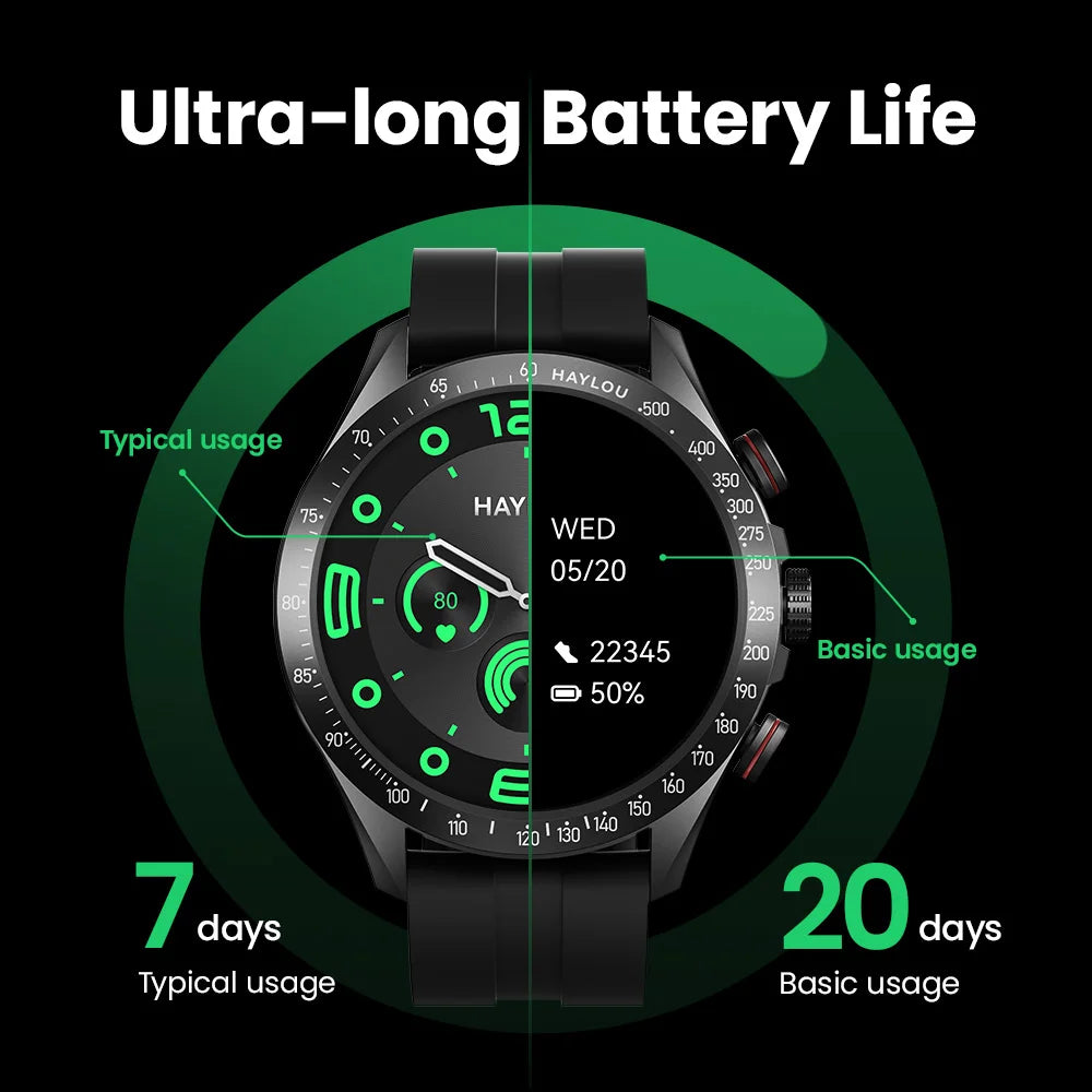 Solar Pro Smart Watch 1.43" AMOLED Display Bluetooth Phone Call Smartwatch Monitor IP68 Waterproof Fitness Watches 128MB