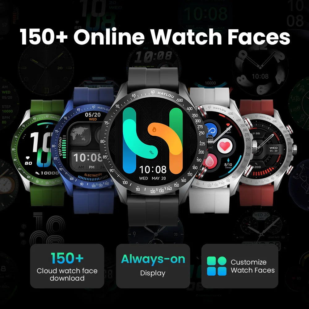 Solar Pro Smart Watch 1.43" AMOLED Display Bluetooth Phone Call Smartwatch Monitor IP68 Waterproof Fitness Watches 128MB