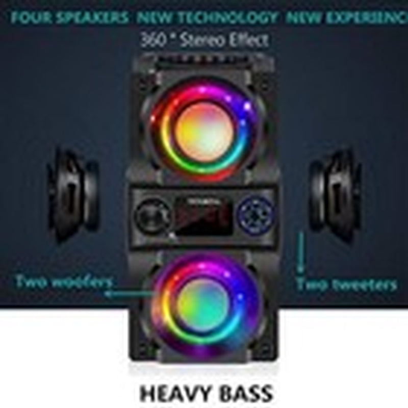Bluetooth Speaker, 40W (60W Peak) Portable Wireless Speaker with Colorful