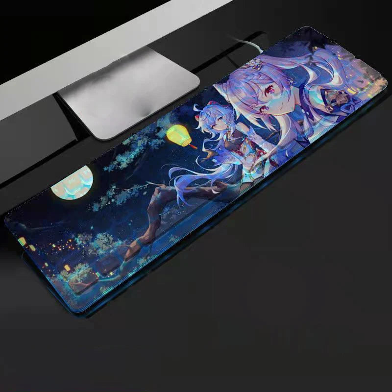 Anime Gaming Keyboard 104 Keys Mute USB Wired Backlit Gaming Keyboard Chocolate Keycap for Office Laptop PC Games