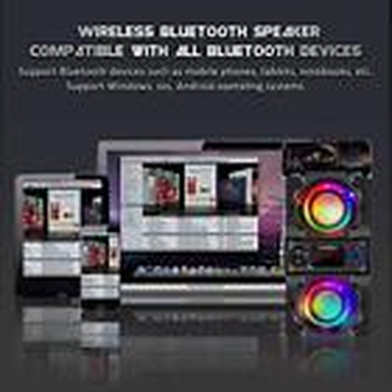 Bluetooth Speaker, 40W (60W Peak) Portable Wireless Speaker with Colorful