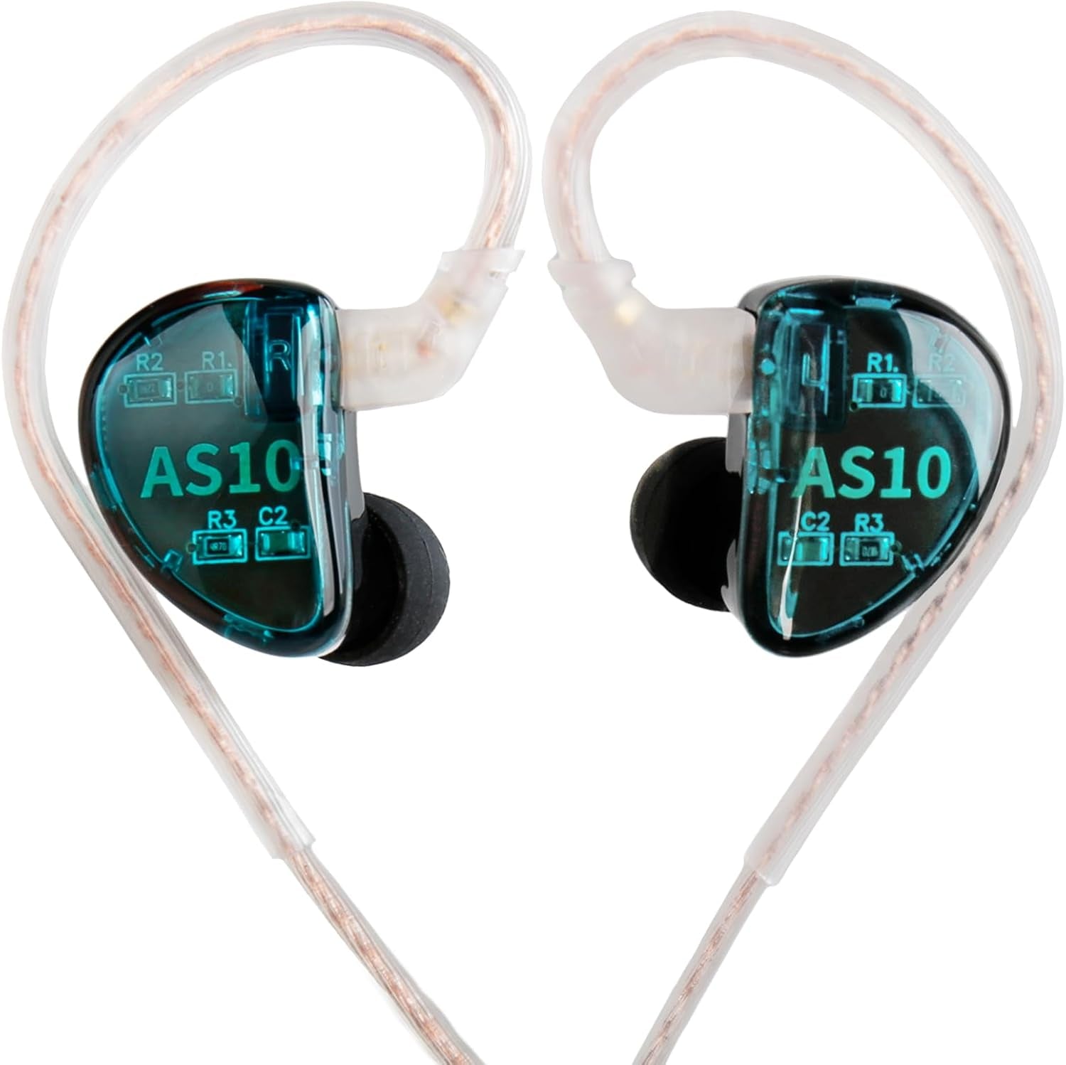 KZ AS10 Pure 5 Balanced Armature 5BA Earphone, Musician in Ear Monitor Headphone High Fidelity Hifi Headset (With Microphone, Green)…