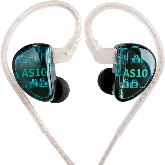 KZ AS10 Pure 5 Balanced Armature 5BA Earphone, Musician in Ear Monitor Headphone High Fidelity Hifi Headset (With Microphone, Green)…