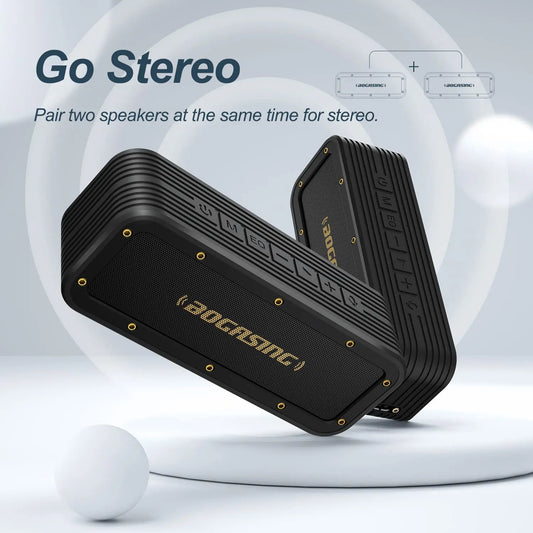 M4 Bluetooth Speaker with 40W HD Surround Stereo Sound, Enhanced Bass, IPX7 Waterproof, TWS, EQ, for Home, Outdoor