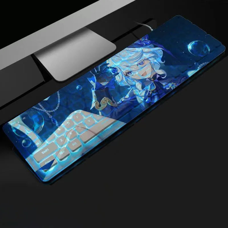 Anime Gaming Keyboard 104 Keys Mute USB Wired Backlit Gaming Keyboard Chocolate Keycap for Office Laptop PC Games