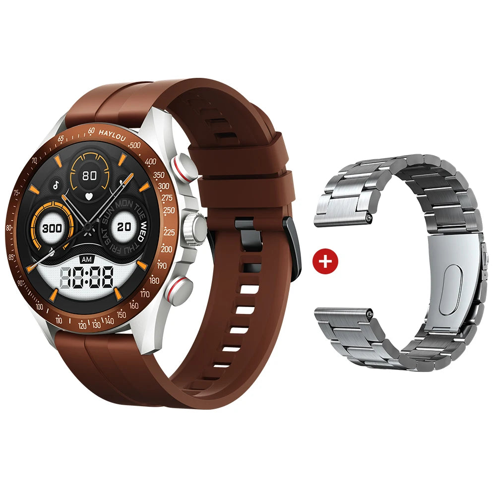 Solar Pro Smart Watch 1.43" AMOLED Display Bluetooth Phone Call Smartwatch Monitor IP68 Waterproof Fitness Watches 128MB