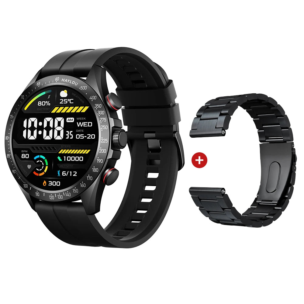 Solar Pro Smart Watch 1.43" AMOLED Display Bluetooth Phone Call Smartwatch Monitor IP68 Waterproof Fitness Watches 128MB