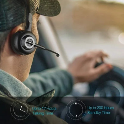 Boom Mic Wireless Headphone for TCL 10 5G UW Phone - Headset Hands-Free Earphone Over-The-Head Noise Isolation D6A Compatible with TCL 10 5G UW