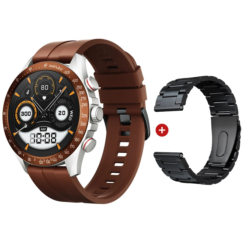 Solar Pro Smart Watch 1.43" AMOLED Display Bluetooth Phone Call Smartwatch Monitor IP68 Waterproof Fitness Watches 128MB