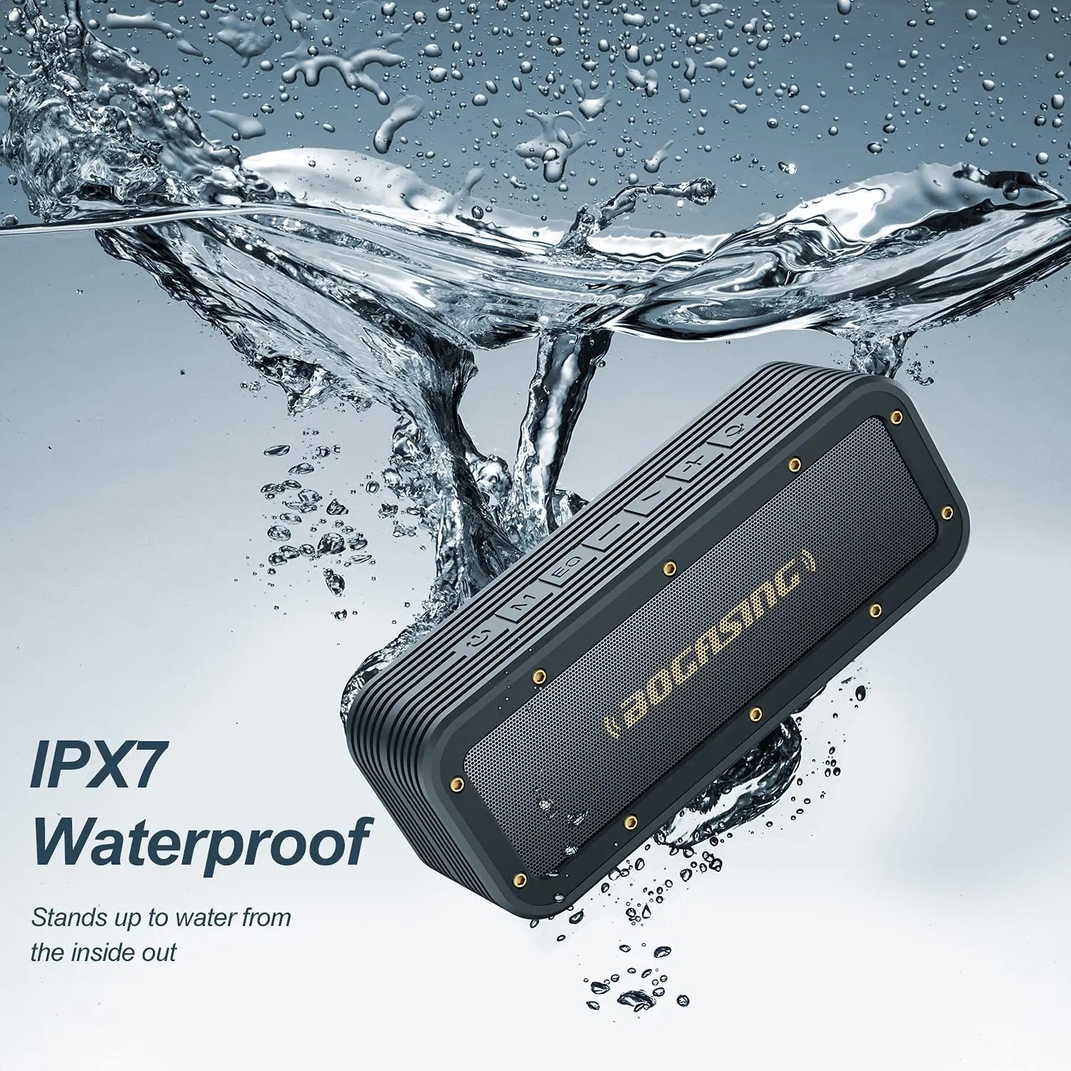 M4 Bluetooth Speaker with 40W HD Surround Stereo Sound, Enhanced Bass, IPX7 Waterproof, TWS, EQ, for Home, Outdoor
