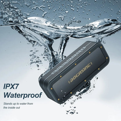 M4 Bluetooth Speaker with 40W HD Surround Stereo Sound, Enhanced Bass, IPX7 Waterproof, TWS, EQ, for Home, Outdoor