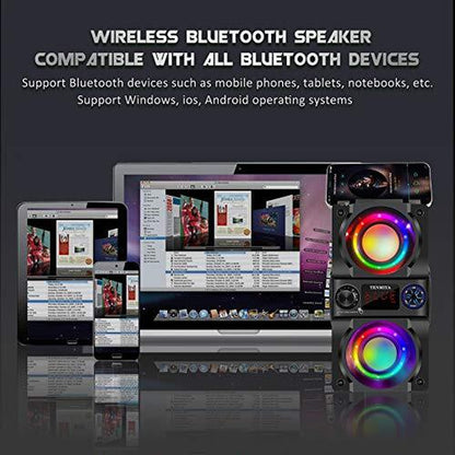 Bluetooth Speaker, 40W (60W Peak) Portable Wireless Speaker with Colorful