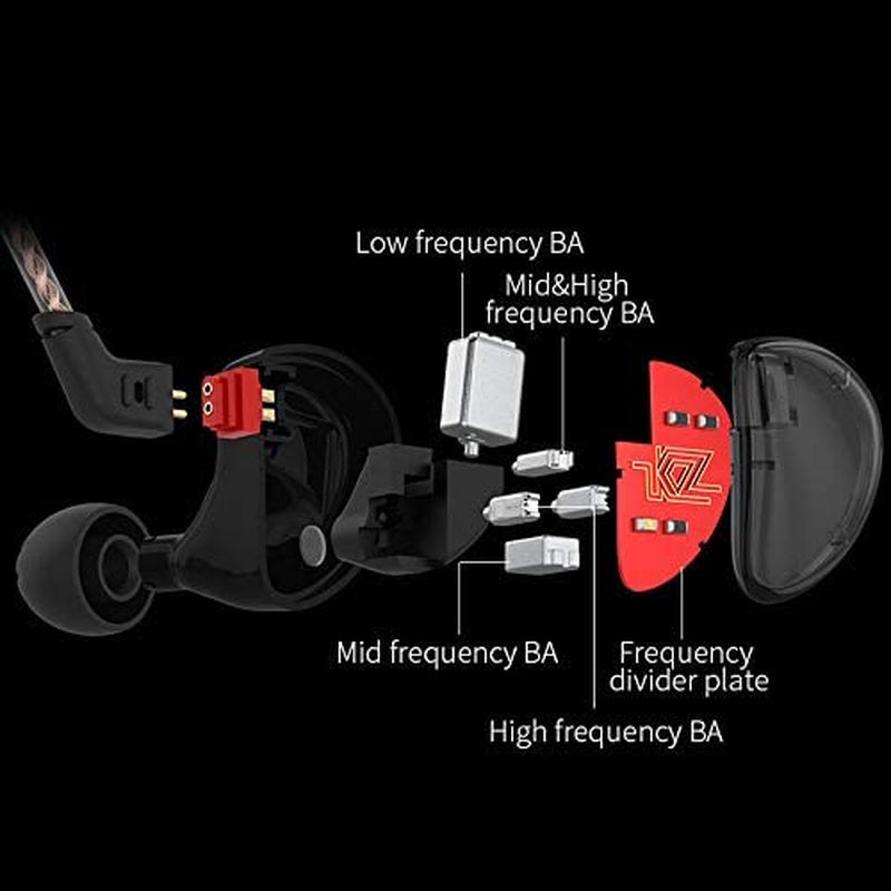 KZ AS10 Pure 5 Balanced Armature 5BA Earphone, Musician in Ear Monitor Headphone High Fidelity Hifi Headset (With Microphone, Green)…
