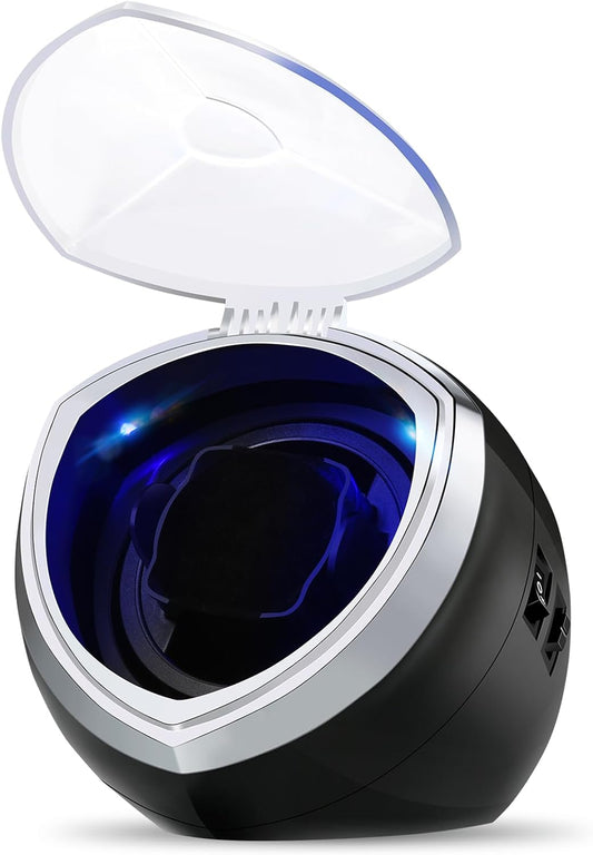 Single Automatic Watch Winder with Quiet Motor, 4 Rotation Mode Settings, Suitable for Men’S and Ladies Wrist Watch