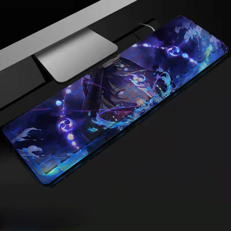 Anime Gaming Keyboard 104 Keys Mute USB Wired Backlit Gaming Keyboard Chocolate Keycap for Office Laptop PC Games