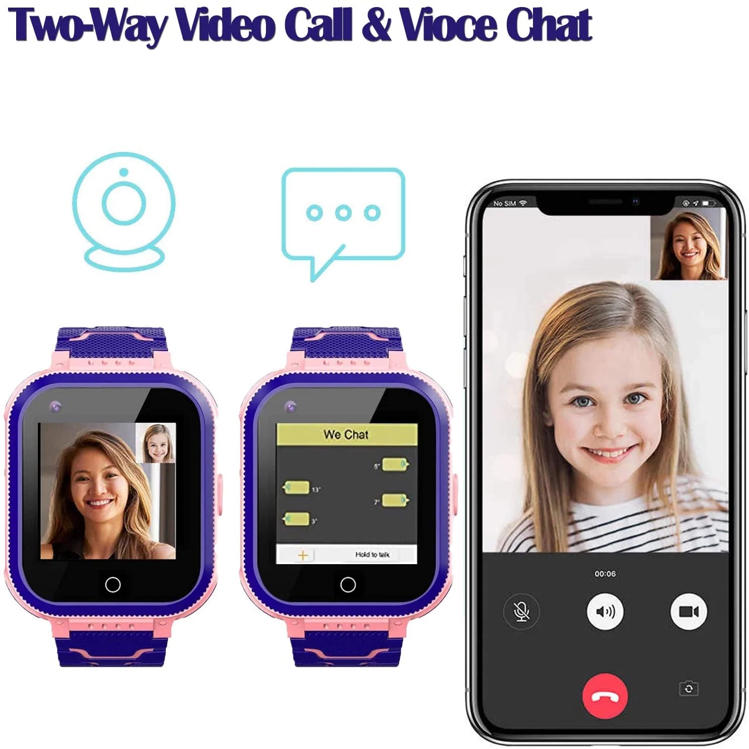 4G Kids Smart Watch,Kids Phone Smartwatch W GPS Tracker Waterproof,Alarm,Pedometer,Camera,Sos,Touch Screen Wifi Bluetooth Digital Wrist Watch for Boys Girls Android Ios,3-12 Years Old Children Gifts